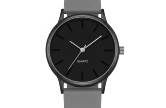 VIRAKTI Silicone Strap Analog Watch for Men with Round Dial Stylish Darkgrey