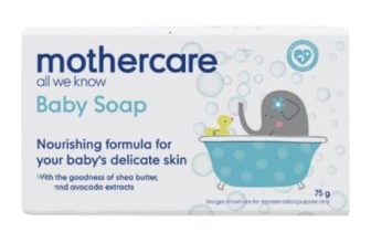 Mothercare Baby Soap Gentle Hydrating Bath Bar with Shea Butter, White 75G