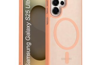 SNAPWAVE Samsung S25 Ultra Case | Magnetic Matte Design | Shockproof Slim Fit | Ring Camera Protection | MagSafe Compatible | Premium Crystal Hard Samsung S25 Ultra Cover [Pink]