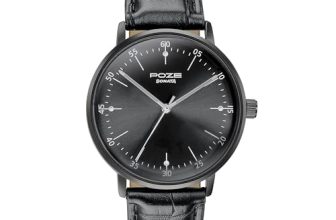 Sonata Poze Quartz Analog Black Dial Leather Strap Watch for Men-SP70036NL01W