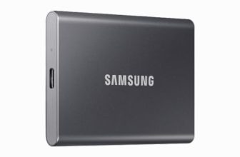 Samsung T7 1TB, Portable SSD, up to 1050MB/s, USB 3.2 Gen2, for Photography, Gaming, Students & Professionals, External Solid State Drive (MU-PC1T0T), Grey