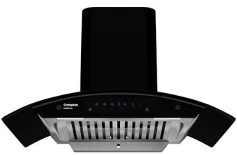 Crompton Intelli Sense 90cm 1439m3/hr Curved Chimney| Baffle Filter Intelligent Autoclean for kitchen| Smart On| Built In Oil Collector| Touch+ Motion Sensor Control| 5 Yrs Motor &1Yr Overall Warranty
