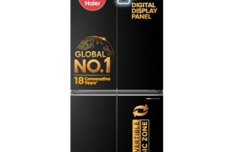 Haier 520 L 3 Star Lumiere Frost Free Triple Inverter French Door Side by Side Refrigerator (HRB-600EK, Ebony Black Steel, Magic Convertible Zone, Deo Fresh Technology, 2026 Model)