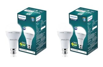 PHILIPS 14W Emergency LED Bulb | Stellar Bright B22 Inverter LED Bulb for Power Cuts | Crystal White, Pack of 2