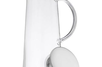 Amazon Basics Borosilicate Glass Jug 1370ml – Versatile Serving Companion | Ideal for Large Gatherings | Multipurpose Jug | Secure Handle for Easy Pouring | Sleek Modern Design