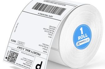 MOREBLUE® 4×6 Direct Thermal Label 70gsm (400 Labels Roll), Premium Self-Adhesive Strong Sticky Labels, Jam-Free Smudge-Proof Thermal Printer Labels for Courier & Online Sellers 1Roll