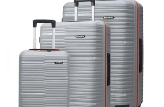 HRX Zanzibar 3Pc Set Canes Grey Polypropylene Hard Shell Suitcase Set – Premium Travel Trolley Bags with 8 Spinner Wheels, Number Lock & Water Resistant Body