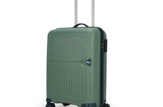 Footloose by VIP Head Spin 8-Wheel Cabin Hard Case Trolley Bag, Green
