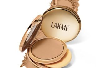 Lakme Unreal Dual Cover Pressed Powder, 2 In 1 Compact + Foundation, Non Cakey Coverage, Lightweight & Long Lasting Compact, 20 Nude,9g