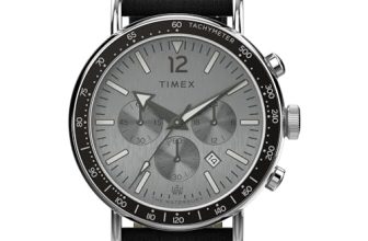 TIMEX Waterbury Standard Analog Watch for man with Silver Tone Round Dial & Black Plastic Strap Band Water Resistant Men’s Wrist Watches – TW2W47400UJ