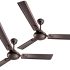 Longway Creta 1200Mm/48 Inch With Remote High Speed Anti-Dust Decorative 5 Star Rated Ceiling Fan 400 Rpm With 3 Year Warranty (Rusty Brown, Pack Of 1)
