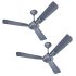 Havells 1200Mm Ambrose Es Ceiling Fan|Premium Finish,Deco. Fan,Elegant Looks,High Air Delivery,Energy Saving,100% Pure Copper Motor|2 Year Warranty By Brand|(4 stars,Pack Of 2,Pearl White Wood)