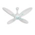 USHA Bloom Series Dahlia 100% Copper Motor 4-Blade BLDC Ceiling Fan | Bi-Directional | Sleep/Boost/Timer Modes | RF Remote | Dust-Resistant |3Y Motor & 2Y PCB Warranty (White & Light Green)