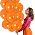 Happer Premium Clothes Stand For Drying With Wheels | Portable | 2 Layer Rack For Balcony | Foldable Wings | 14 Hanger Rods | Anti Rust Steel Metal (Orange | Compact Jumbo)