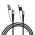 JUICE Title OJC3001 4 in 1 Up To 65W of Power Cable Extra Fast Connectivity | 1.2M Length with Comfort | Cotton Braiding Extra Tough Metal Shell Mold Premium Color (Black & Grey)