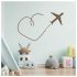 Kayra Decor Heart Design Airplane Dash Route Wall Stencil for Art and Craft – Size 16 Inch x 24 inch.