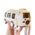 KARTUTVA Bus Water Bottle for Kids with Straw & Carry Strap – 700 ml Leakproof BPA Free School Water Bottle with Lock Lid, Cute Bus Shape Sipper Bottle for Boys, Girls, Travel & Outdoor Use