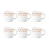 Larah by Borosil Gardenia Opalware Tea/Coffee Cup Set | 6 pcs Set, 100 ml Each | Microwave & Dishwasher Safe, Bone-Ash Free | Crockery Set Ideal for Daily Use & Gifting | White