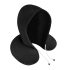 Avolusion Travel Neck Pillow with Hoodie – Soft U-Shaped Pillow for Neck Support with Hood for Sleep Comfort in Airplane Train Car Bus | Travel Essentials for Men and Women