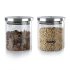AGARO Elite Manual Coffee Grinder, Ceramic Grinder with Glass jar, 6 Adjustable Settings, Stainless Steel Body, Tooth Handle, No Power, Whole Bean, Drip Coffee, Espresso, Silver
