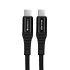 Zebronics Wattz 240CC1 Type-C to Type-C Braided Cable, PD 240W, 2 Meter, Durable, Charge & Sync, Rapid Charging, For Laptops, Tablets, Mobiles (White)