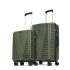 Aristocrat 2 Pc Airpro Set Cabin 55cm(Small) Check-in 66cm(Medium) 8 Wheels Spinner Trolley Bags for Travel Hard Case Luggage, Lightweight Bag, with Combination Lock & 3 Years Warranty (Green)