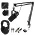 Audio Array AA-19WL RGB Low Profile Boomarm Stand with Riser | 71cm reach & 20 RGB lighting effects & Built-In Cable Management | Matte finish with Flexible adjustments | 2Kg Weight Capacity | White