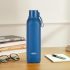 Larah by Borosil 700 ml Cube Blue Stainless Steel Water Bottle | Made in India Pu Insulated Thermoware | Leakproof, BPA Free| Bottle for Office, School, College & Gym, Daily Use | 1 Year Warranty