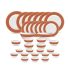 La Opala Diva Sovrana Collection Opal Glass Crockery | for Family of 6 | Dinner Set 33 pcs Regent Red | Plates & Bowls for Dining | Microwave Safe | 100% Vegetarian | Extra Strong | Light & White